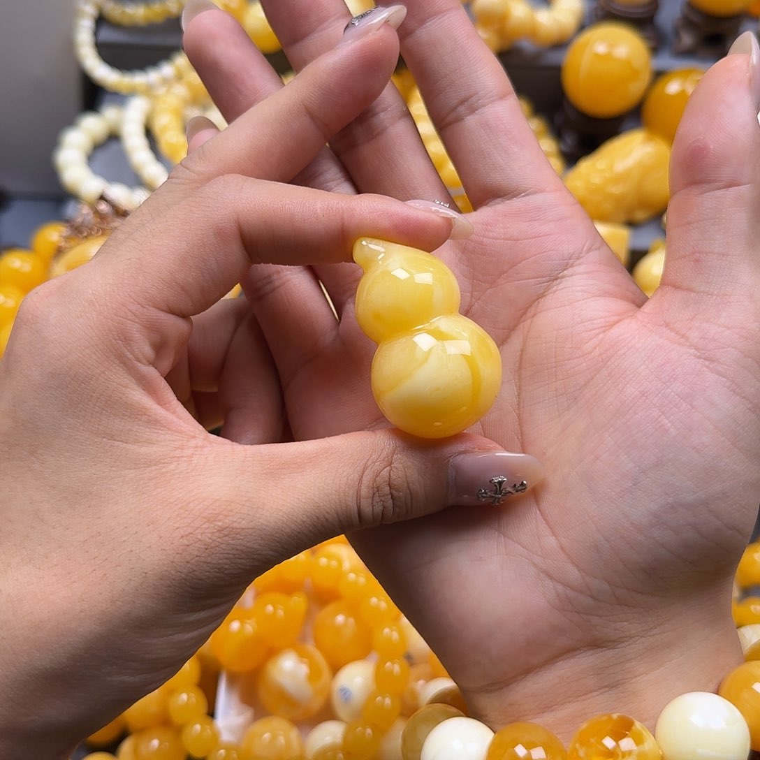 未镶嵌琥珀珠宝奇石葫芦