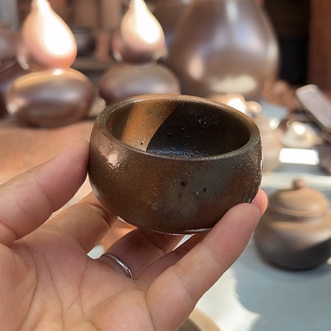 戬谷龙窑柴烧茶杯58
