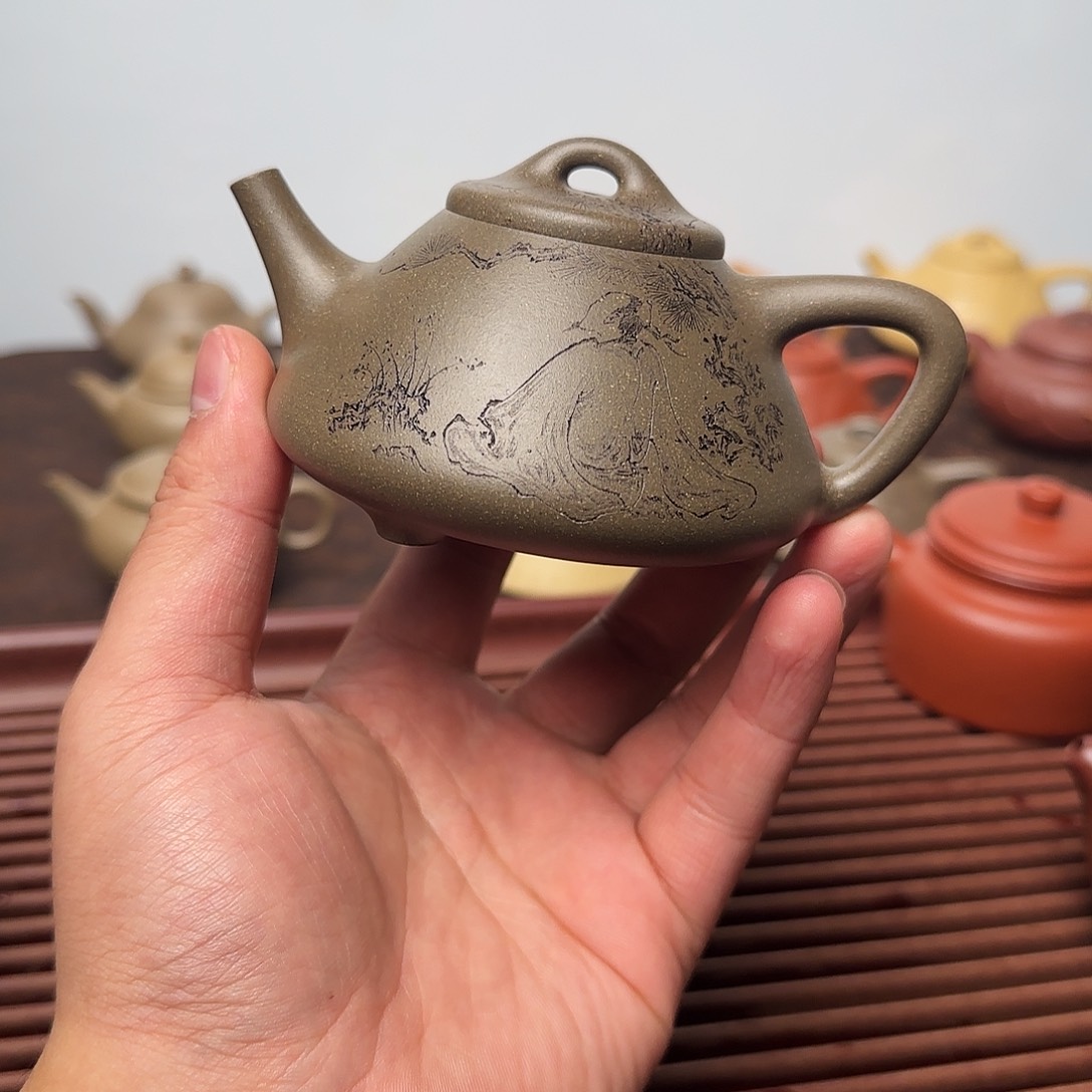 广***龙紫砂茶壶新人价松华青段子冶160cc