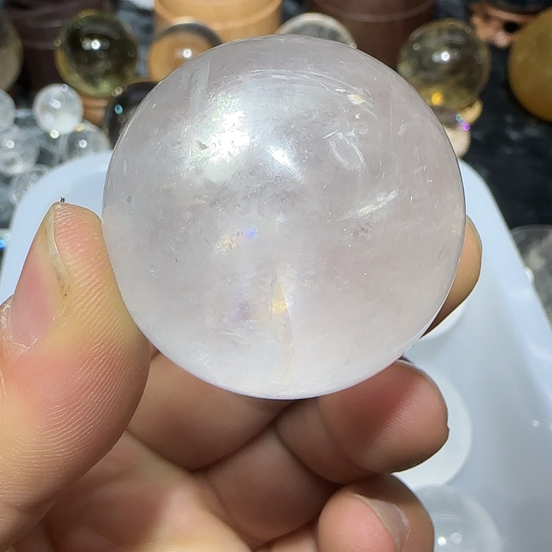 珠宝半成品水晶未镶嵌白冰粥