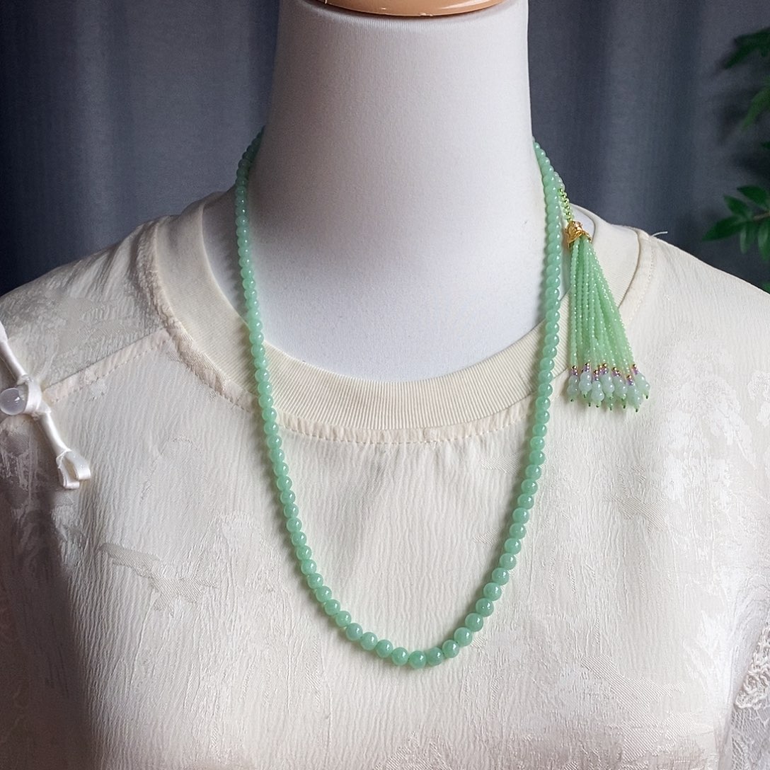 翡翠未镶嵌项链项链