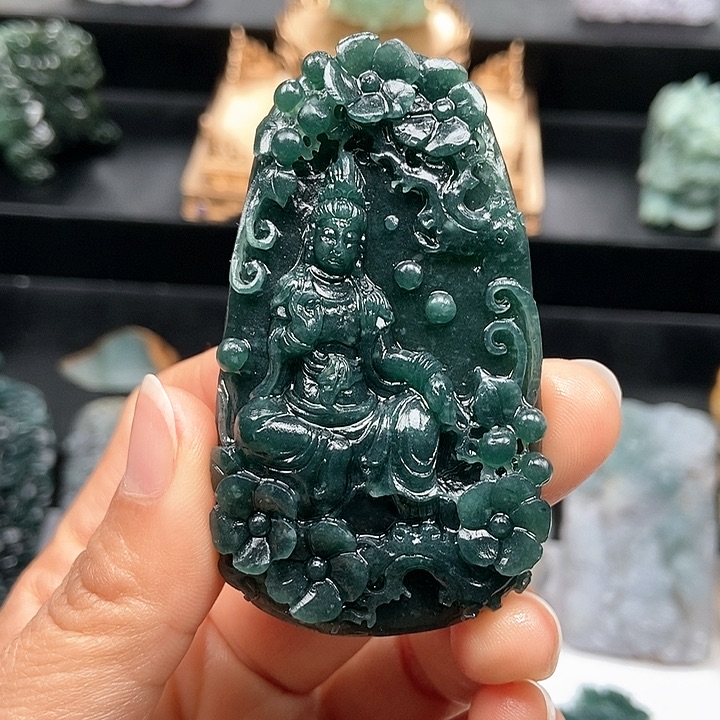 定制翡翠未镶嵌天然缅甸翡翠A货毛货抛光定制 