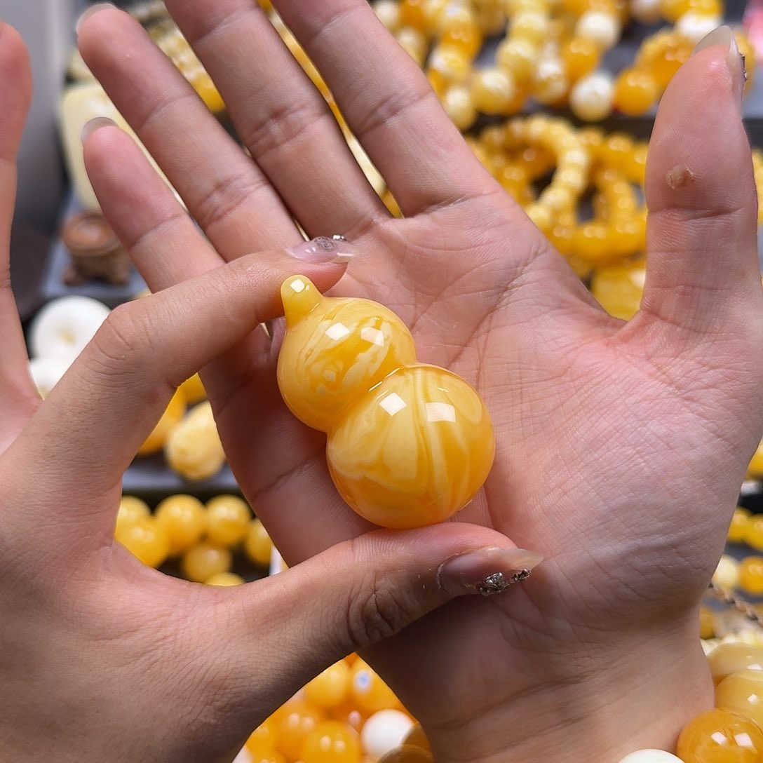琥珀珠宝奇石未镶嵌葫芦