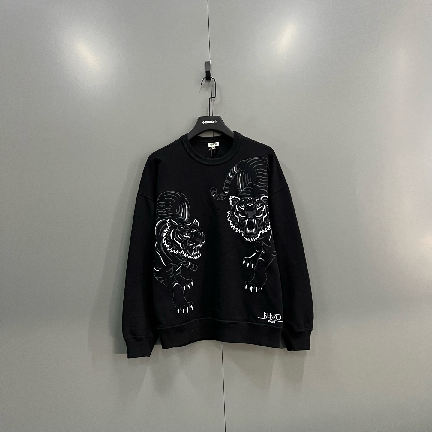 95新 KENZO/肯佐 jp 老虎刺绣圆领卫衣 M码 103182