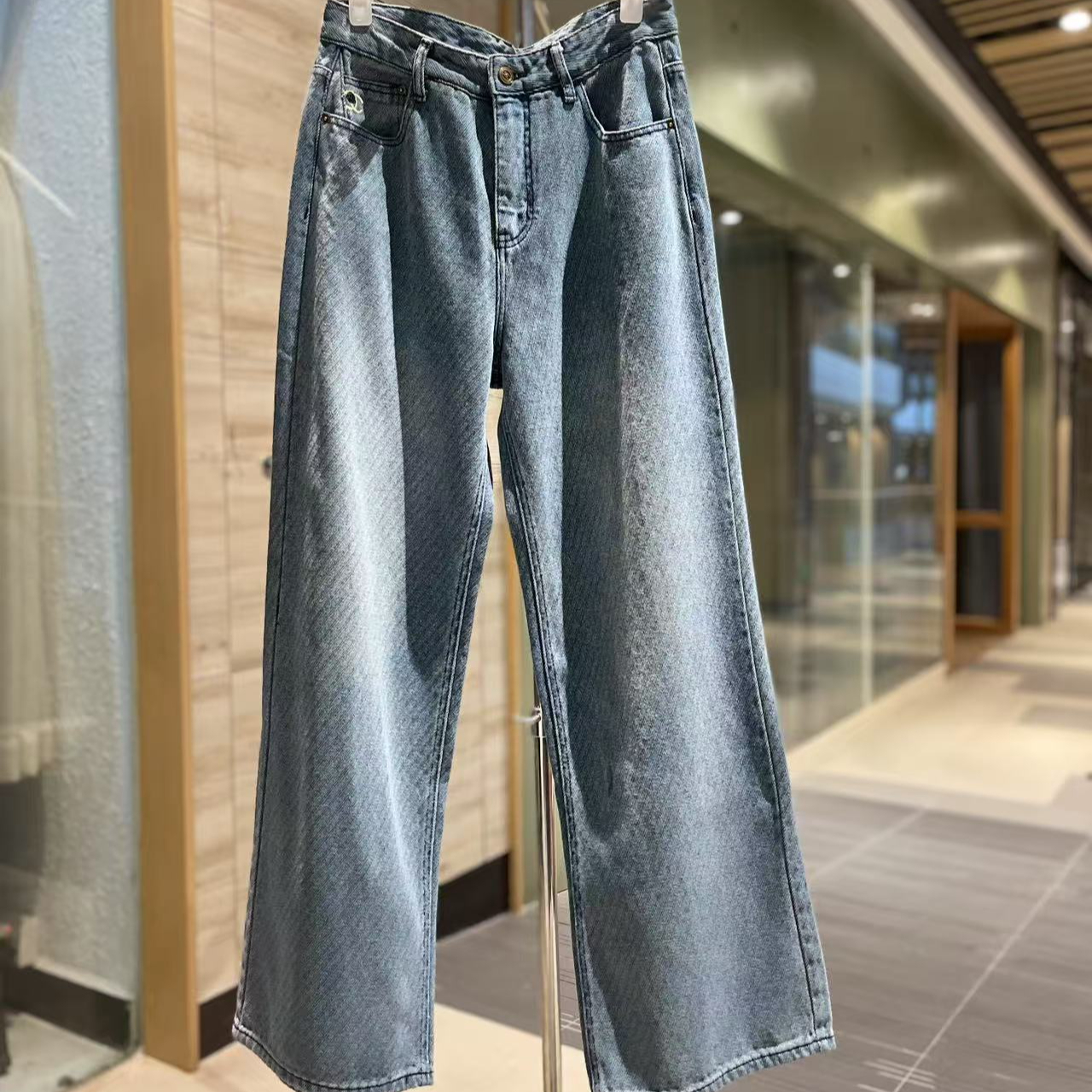 870  显瘦高腰牛仔裤显腿长