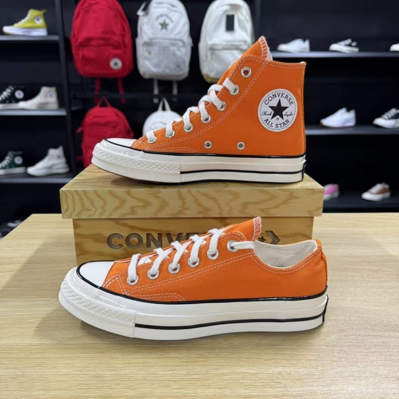 CONVERSE/匡威1970S新款橘色男女情侣高低帮复古帆布鞋/A11442C