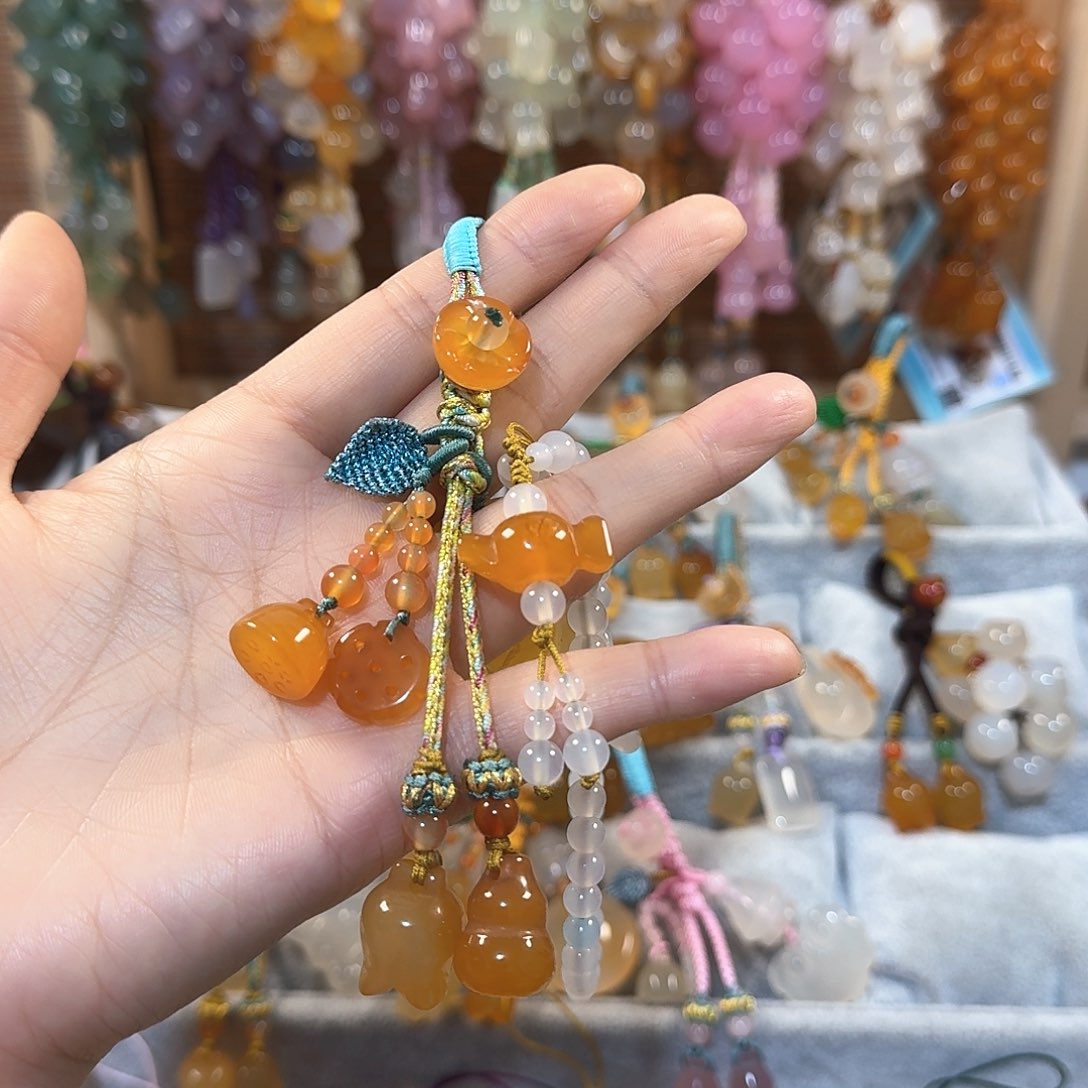 玛瑙/玉髓手机挂件未镶嵌