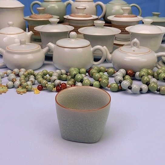 杯冰花天圆四方杯原矿原釉原产地