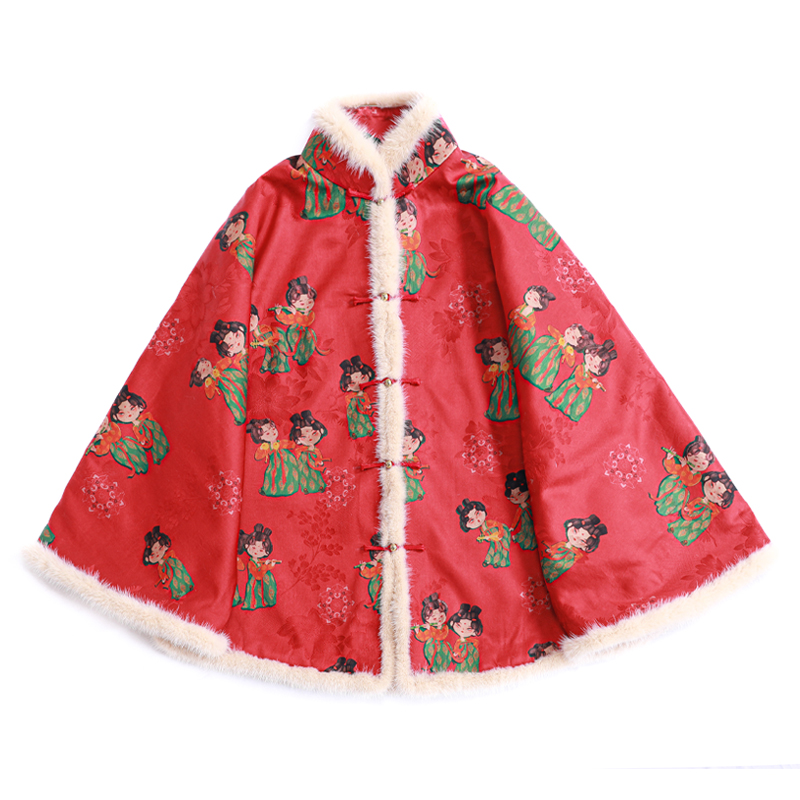 「唐宫姝」丽古龙 桑蚕丝 手工原创设计感刺绣国潮女装棉服上衣