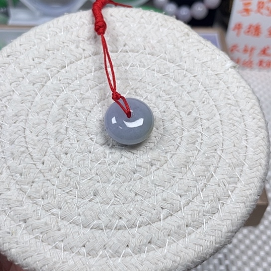 翡翠未镶嵌颈饰漏：紫色算珠