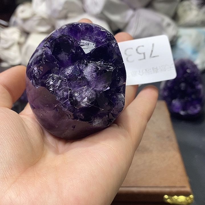 紫晶珠宝半成品未镶嵌