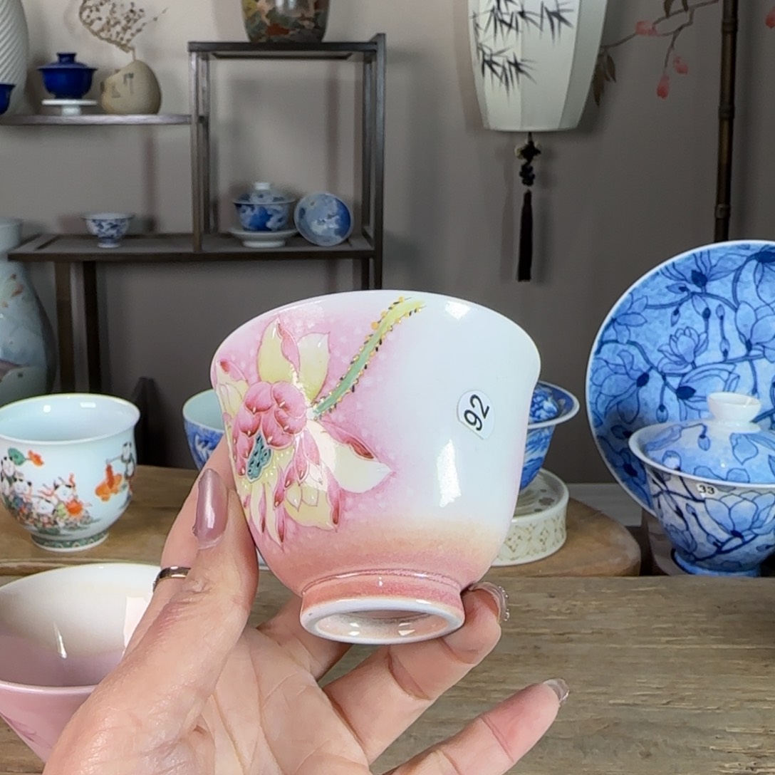 杯景德镇陶瓷柴烧多人