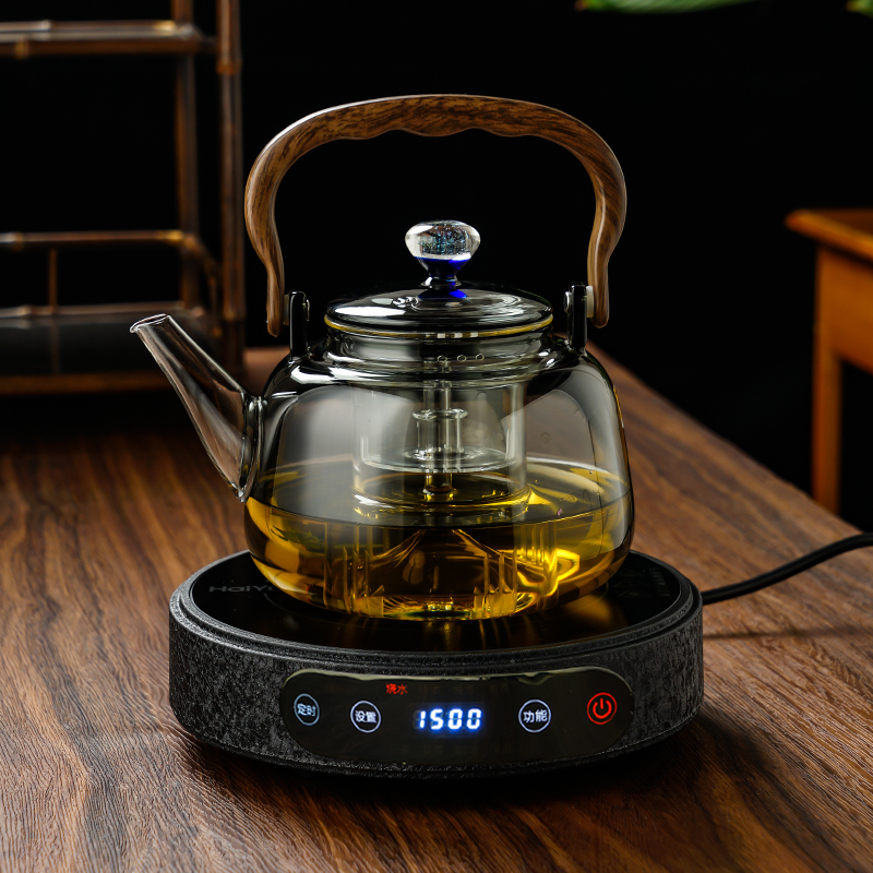 玻璃煮茶壶家用烧水壶煮茶器耐热煮茶炉套装轻奢保温电陶炉用煮水