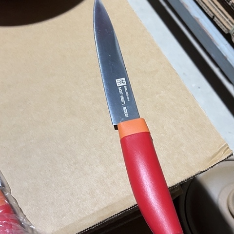 微瑕，不锈钢，水果刀红