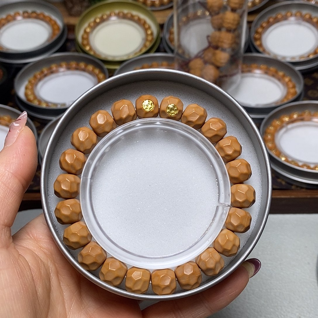 猴头核桃手串341号11左右18K双标黑金无相全品