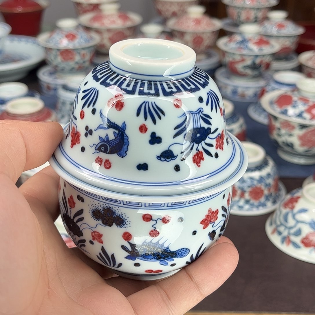 青**浪景德镇陶瓷青花釉里红