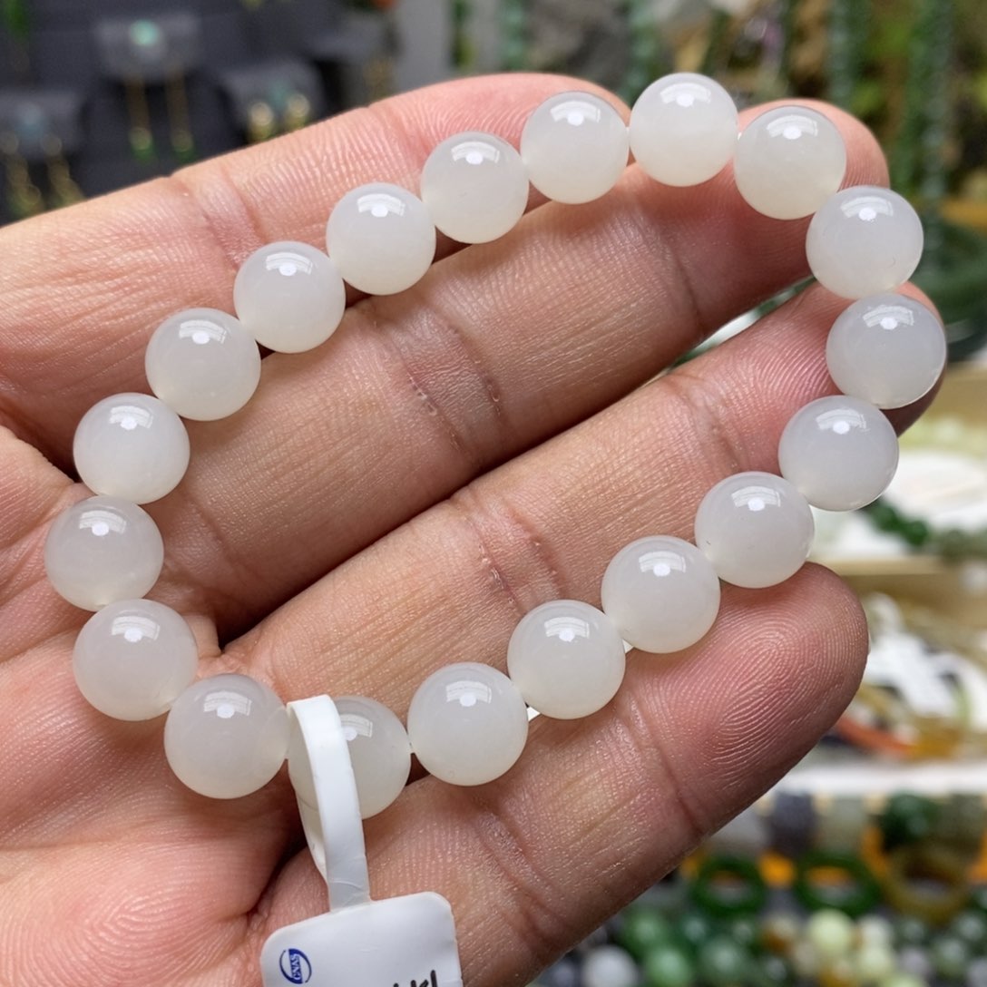 和田玉（白玉）手链未镶嵌50