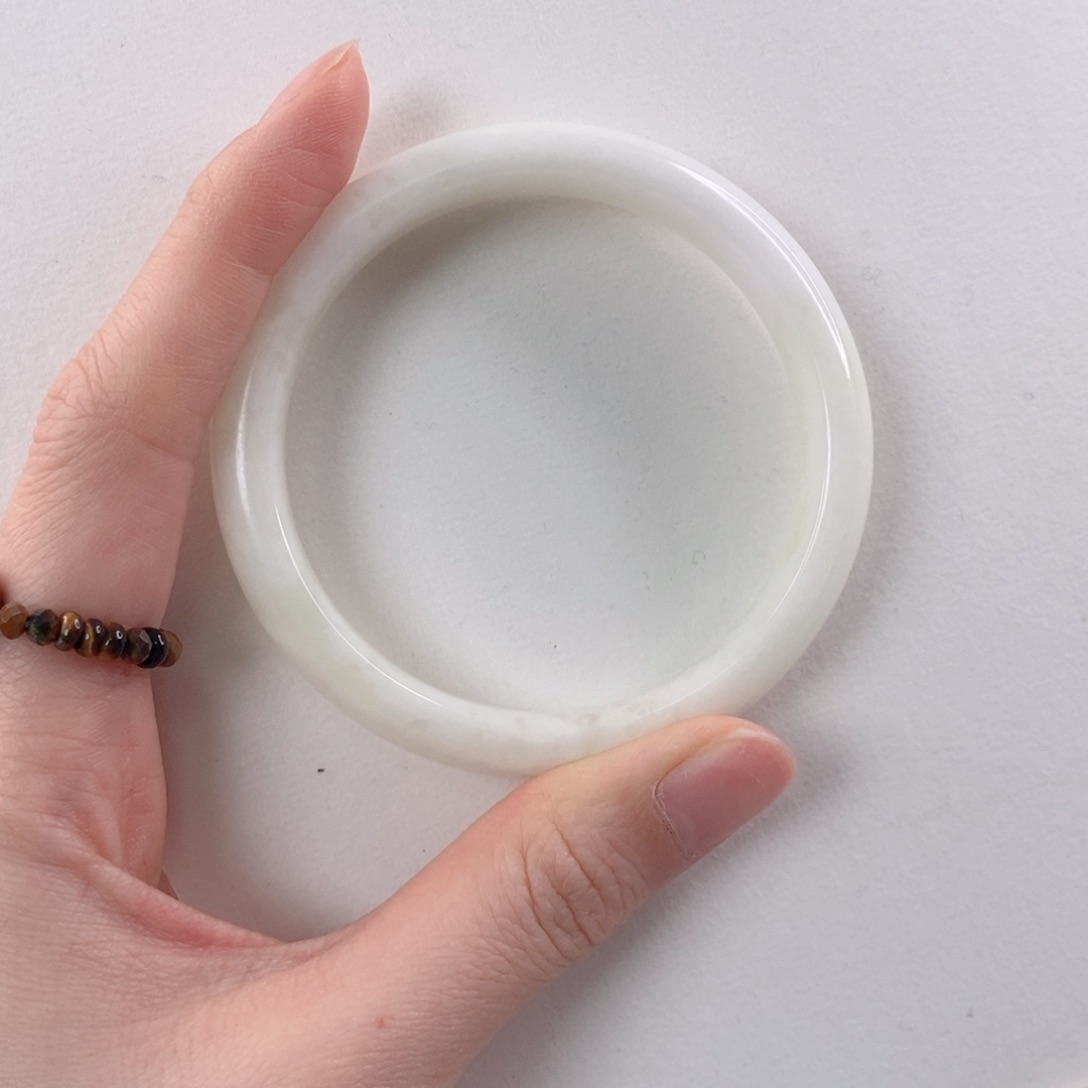 蓝田玉（蛇纹石化大理石玉）手镯未镶嵌m****~