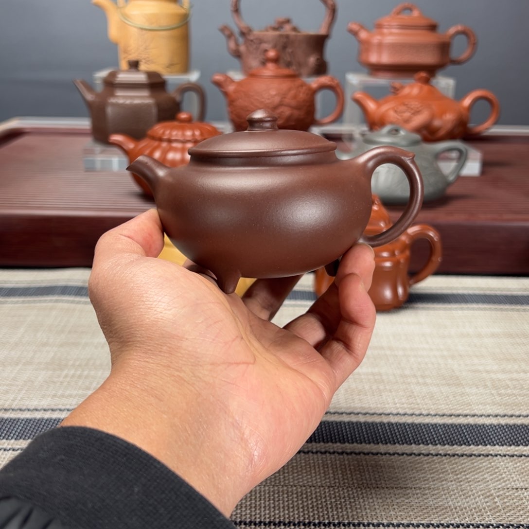 紫砂茶壶隐庐200CC紫泥