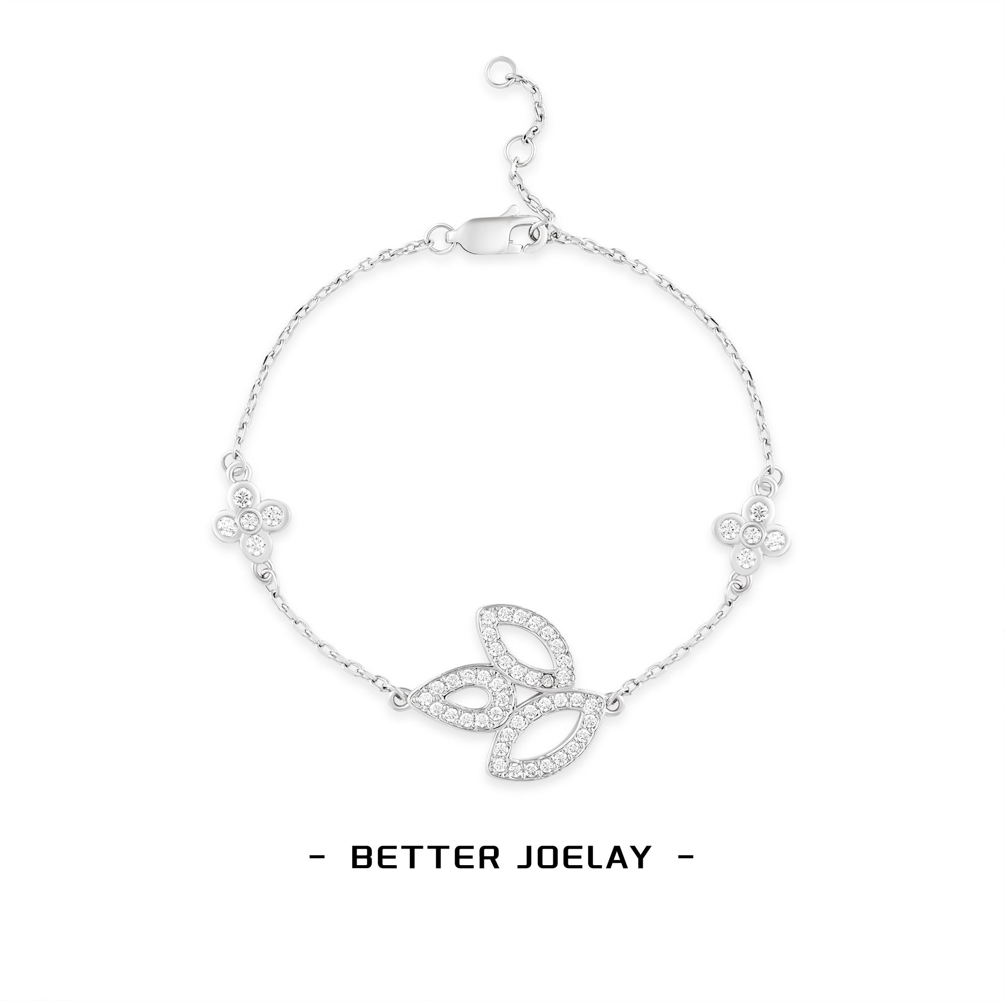 铜合金合成锆石手链 BETTER JOELAY-【弧型三角手链】时尚BLH0028