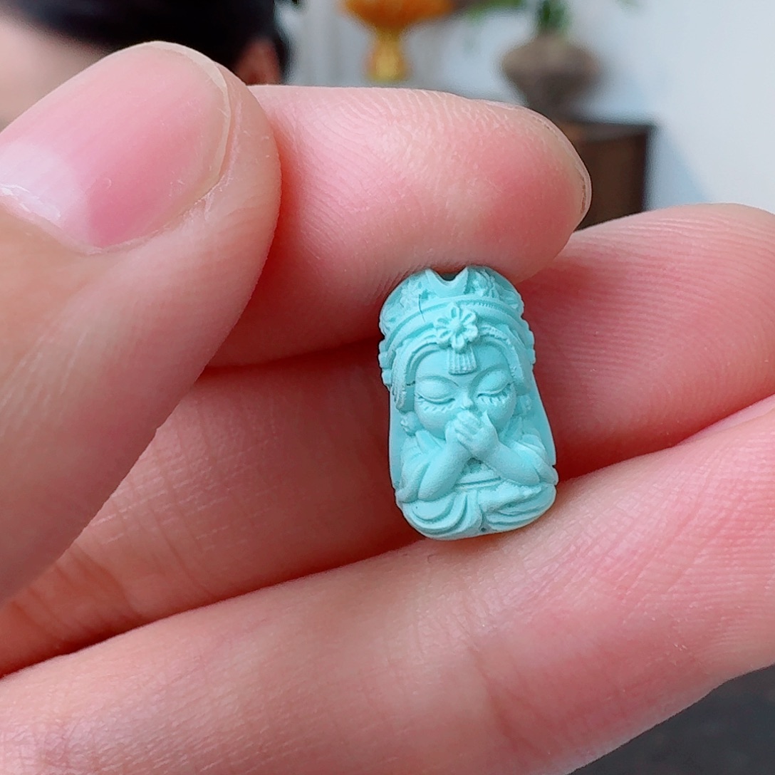 绿松石未镶嵌挂件