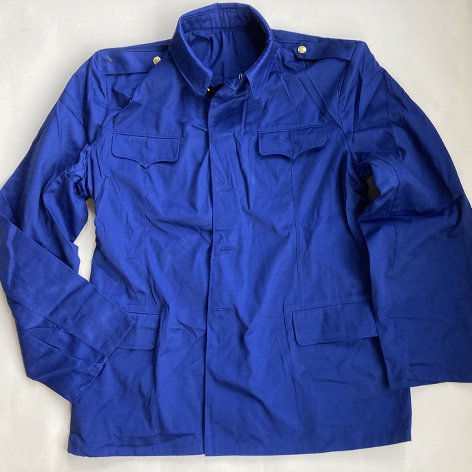 海蓝色涤卡四个口袋单上衣 经典干款冬服上衣