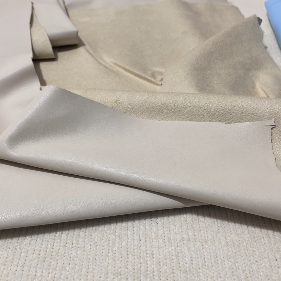 无纺布米白麂皮底1米