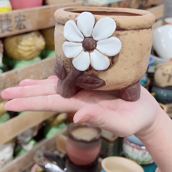 有孔，凑单福利满10元发货陶瓷多肉花盆！