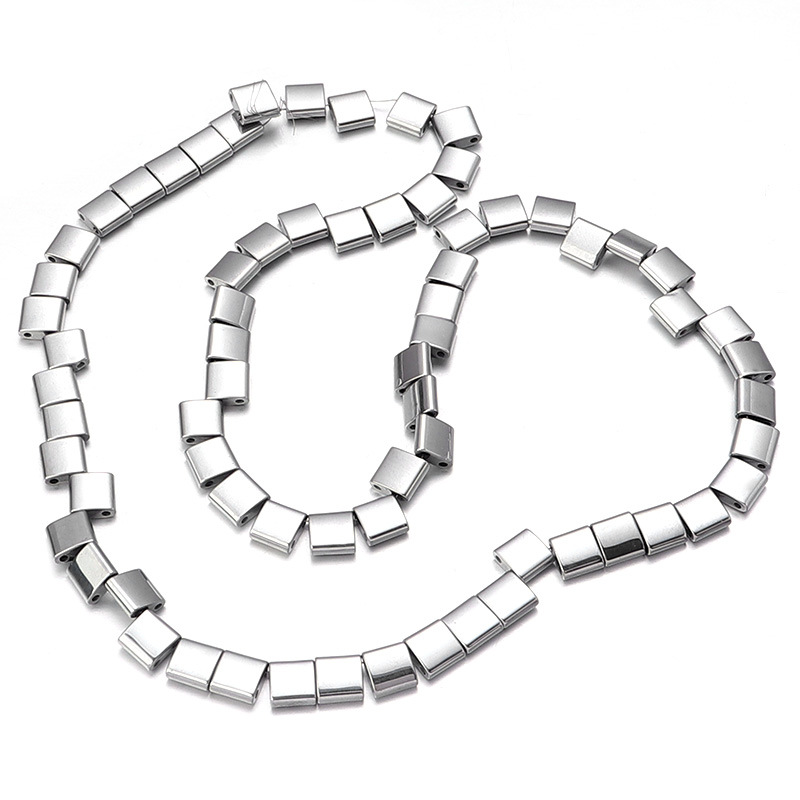 Diy黑胆石双孔提拉珠