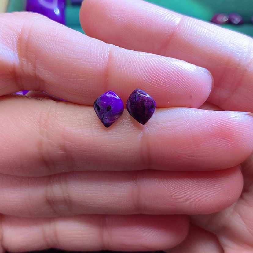 【闪购商品】苏纪石（舒俱来）耳钉银S925镶嵌