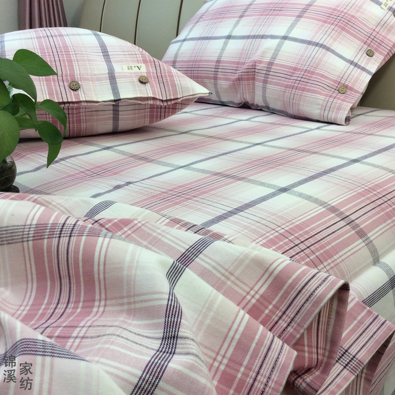 优质A类纯棉老粗布床单单件山东精梳全棉100睡单三件套加厚暖新品