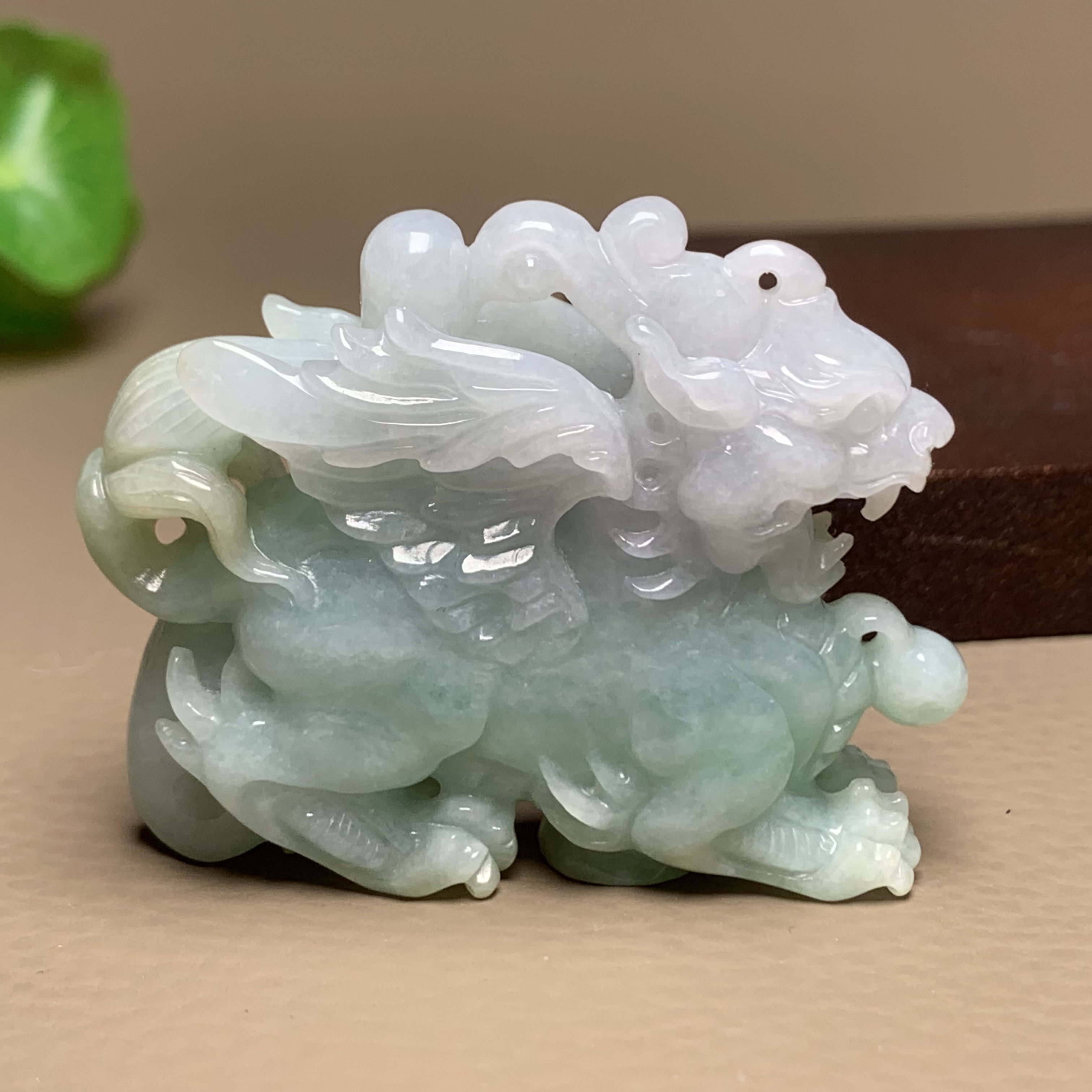 A206珠宝玉石A货翡翠把件