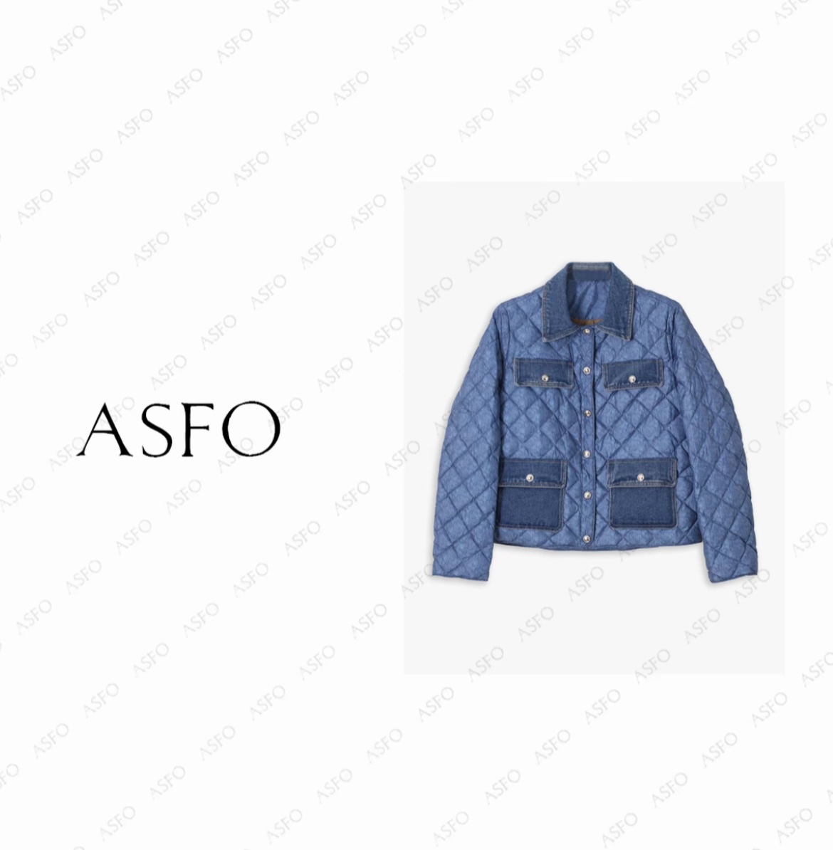 【AS怀瑾】铭顺25新时尚四袋设计轻量百搭牛仔鹅绒服AS25DYRF05068 