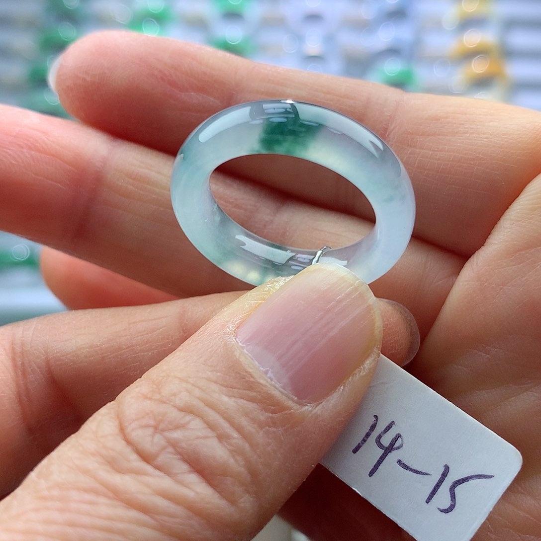 翡翠戒指未镶嵌14-15号