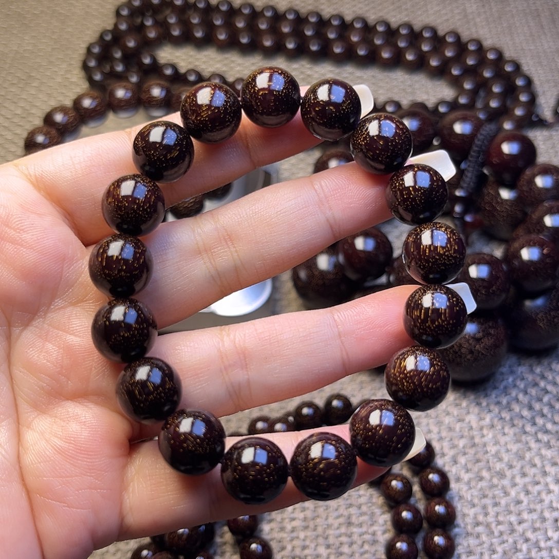 不***眠檀香紫檀（小叶紫檀）1.2 17颗满星