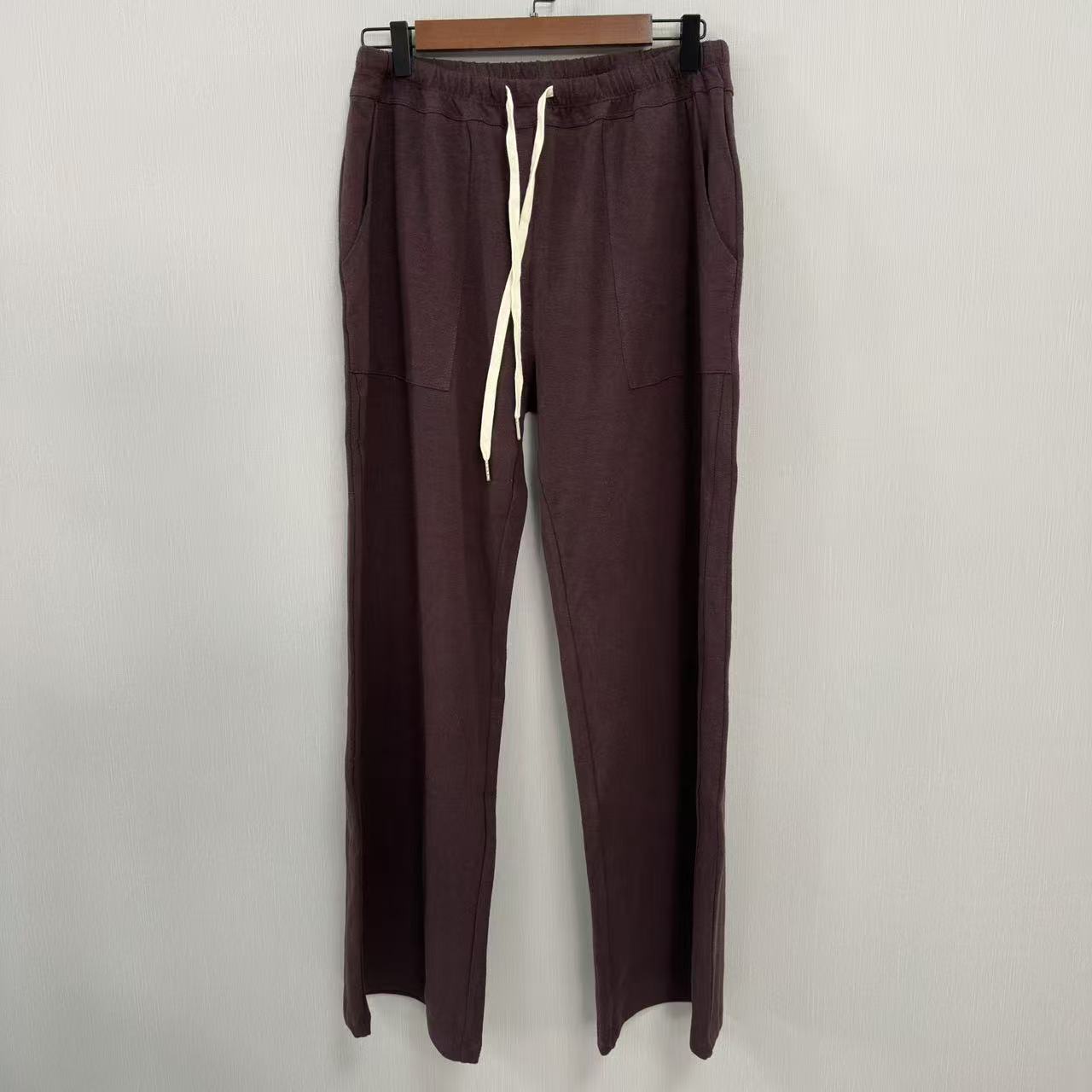 【HT汉麻针织阔腿裤】汉麻秋冬加厚薄绒针织男女阔腿裤休闲裤