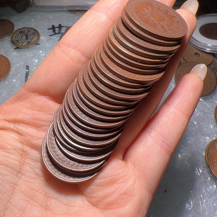 云***生二十五枚铜币工艺品摆件
