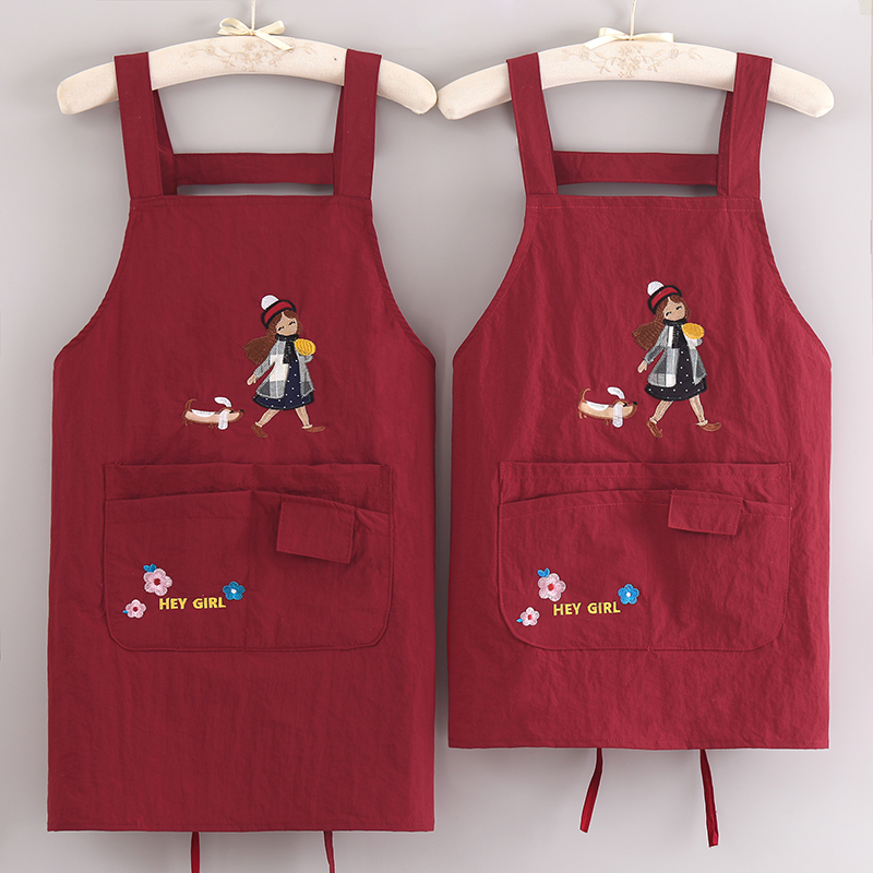 时尚洋气围裙厨房做饭居家上班工作服罩衣餐厅餐饮可定制LOGO印字