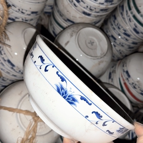 瓷片国营厂库存微瑕23.5cm