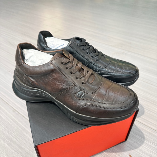 Pierre Shark/鲨鱼英伦时尚男士真皮舒适百搭潮流休闲鞋ZX1968-3