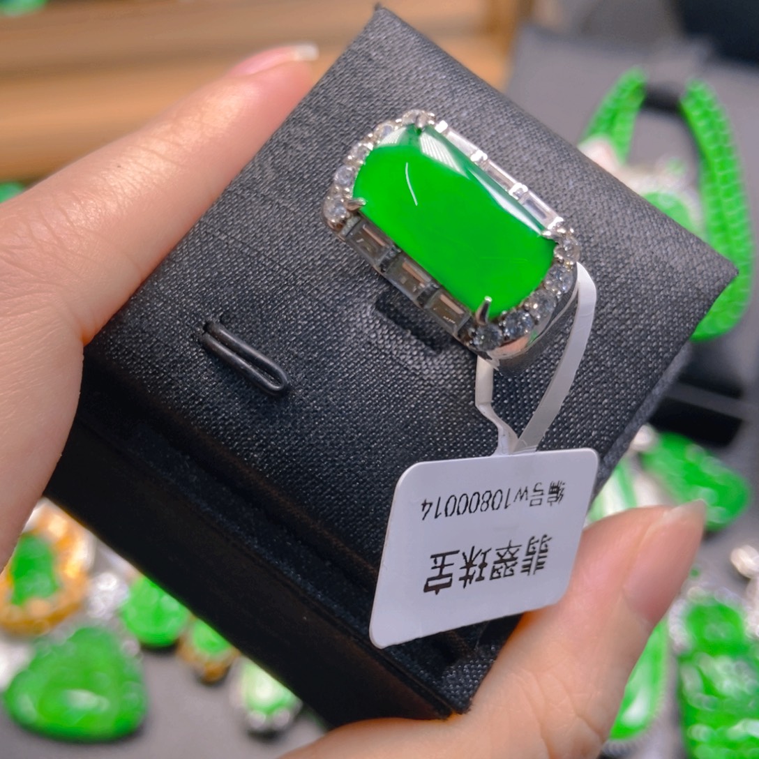 翡翠银S925镶嵌吊坠(不含链)