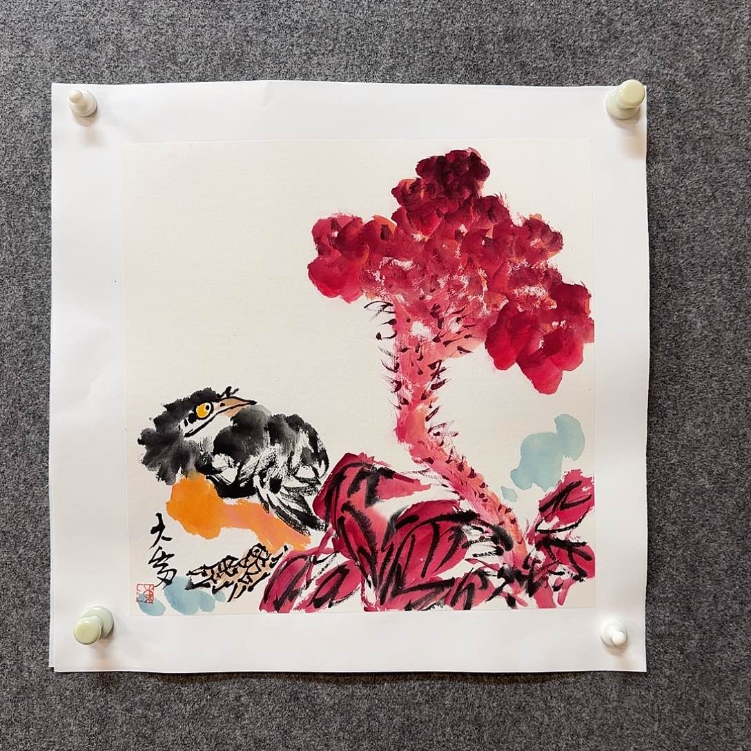 国画大雷老师手绘作品