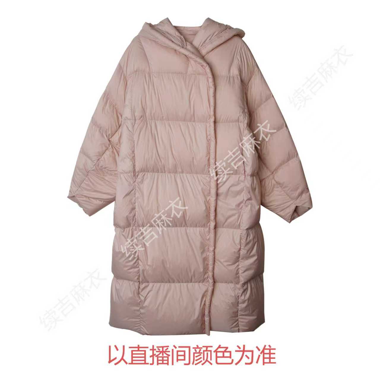 冬-续吉麻衣25-2116连帽百搭休闲宽松简约纯色设计感羽绒服