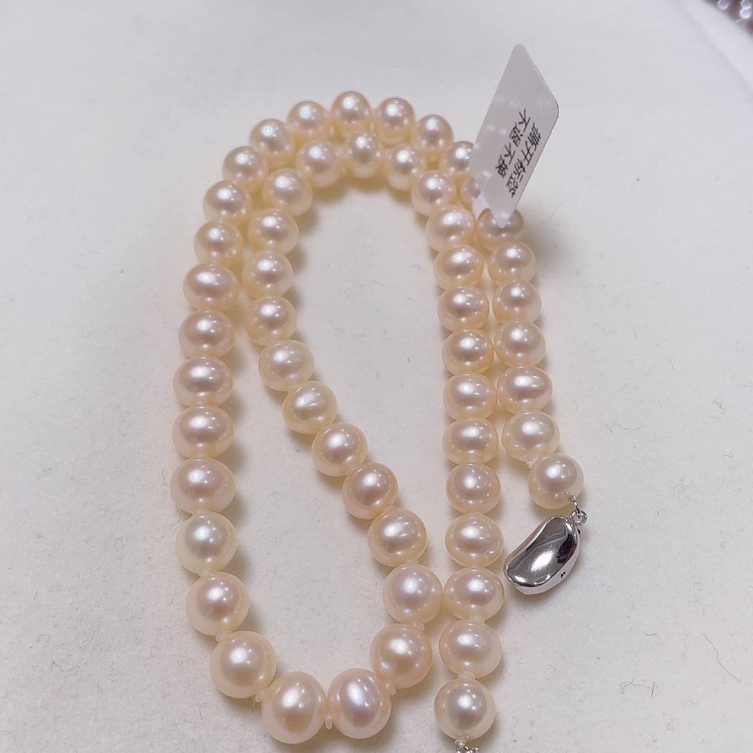 银S925镶嵌淡水珍珠项链