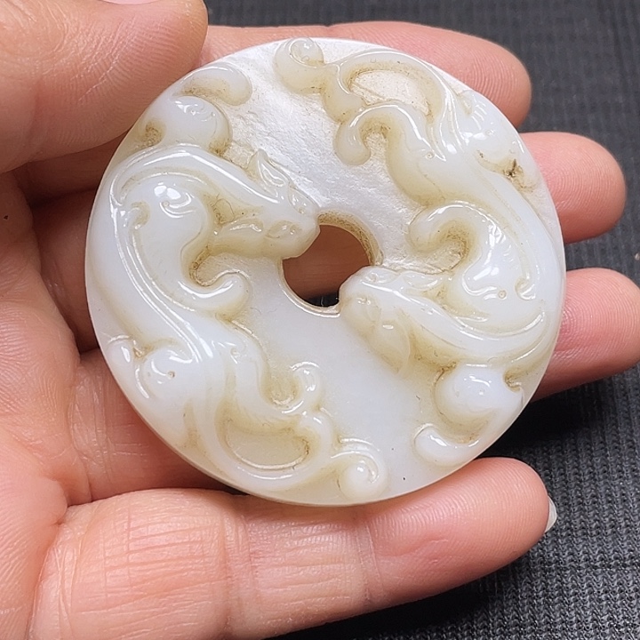 人***理和田玉（白玉）未镶嵌挂件