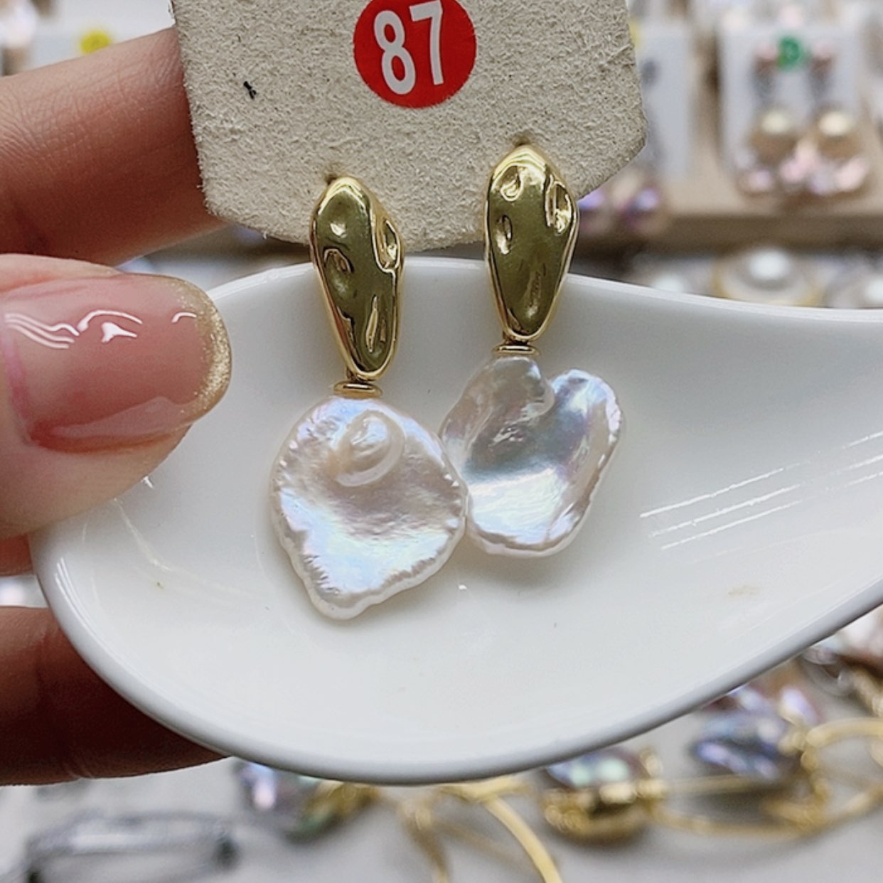 【闪购商品】淡水珍珠耳饰银S925镶嵌
