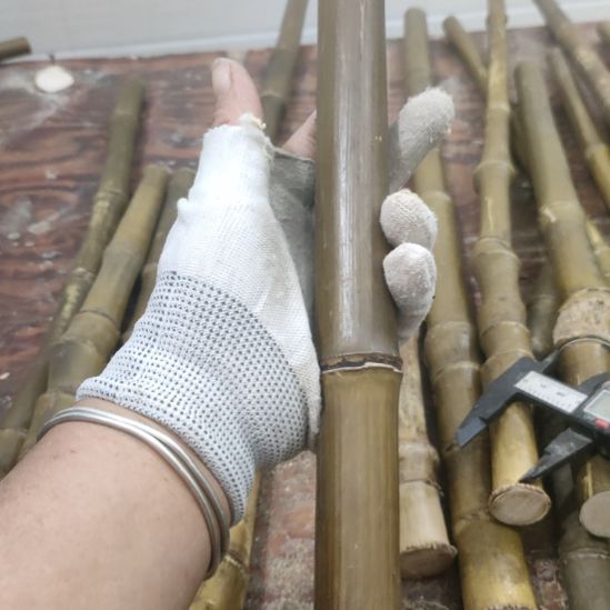 一***涯实心玉竹手把件金条料