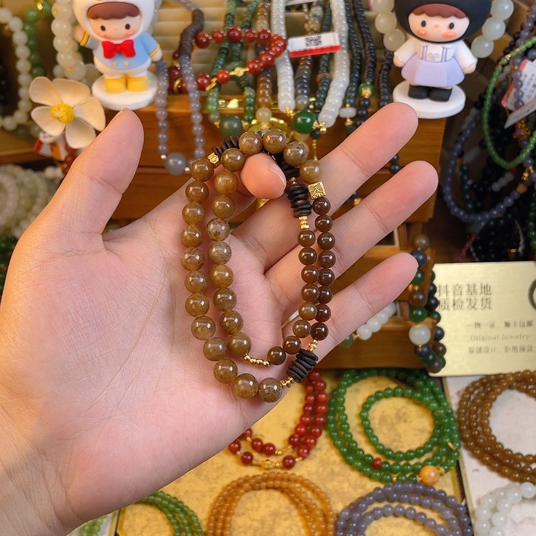 和田玉双圈手串未镶嵌