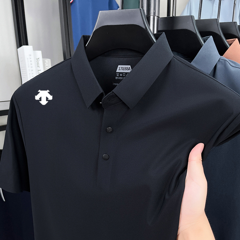 新款翻领透气短袖polo衫男潮牌夏季t恤韩版修身潮流休闲体恤上衣