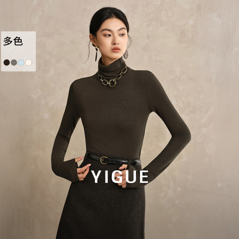 【大瑶专属】亦谷堆堆领含羊毛针织衫冬季新款多色长袖毛衣G5WAT348